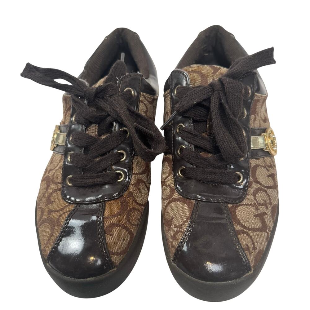 Guess Sneakers G Monogram Low Top Canvas Sneakers Womens Size 7M